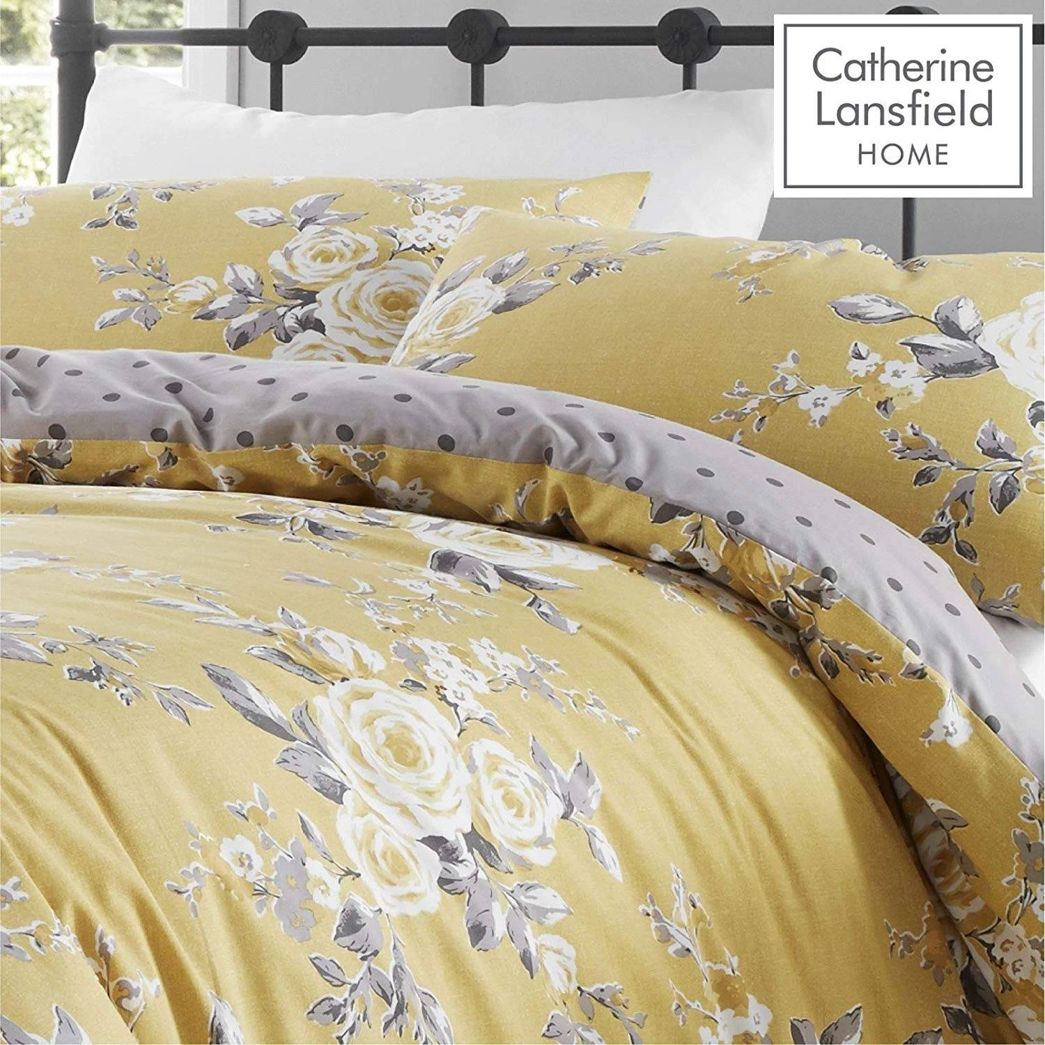 Catherine Lansfield Canterbury Ochre Quilt Set 2 Catherine Lansfield Canterbury Ochre Quilt Set - Image 2
