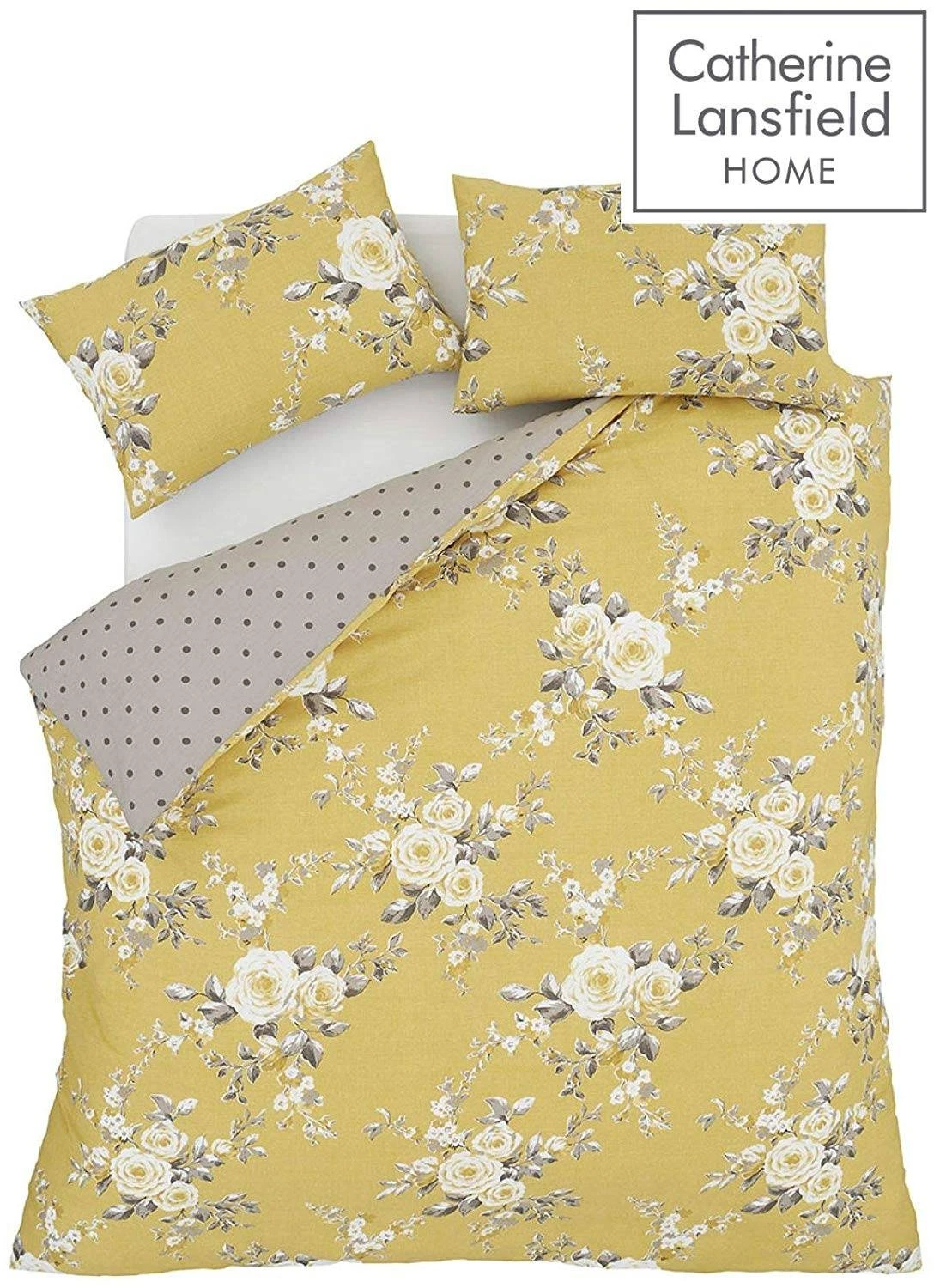 Catherine Lansfield Canterbury Ochre Quilt Set 3 Catherine Lansfield Canterbury Ochre Quilt Set - Image 3