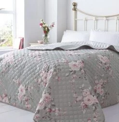 Catherine Lansfield Canterbury Bedspread - Grey