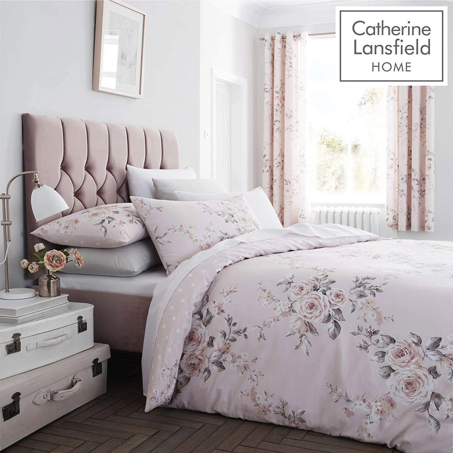 Catherine Lansfield Canterbury Blush Quilt Set 1 Catherine Lansfield Canterbury Blush Quilt Set