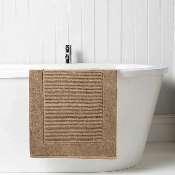Christy Supreme Terry Towelling Bath Mat Mocha 2 Christy Supreme Terry Towelling Bath Mat Mocha - Image 2