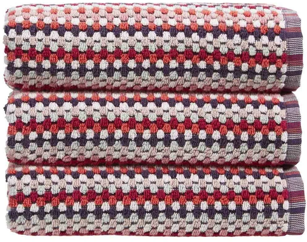 Christy Carnaby Stripe Towel Berry 1 Christy Carnaby Stripe Towel Berry