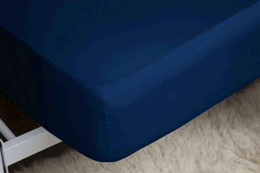 Belledorm 200 Count Fitted Sheet - Navy 1 Belledorm 200 Count Fitted Sheet - Navy