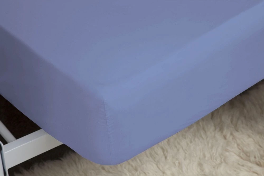 Belledorm 200 Count Fitted Sheet - Sky Blue