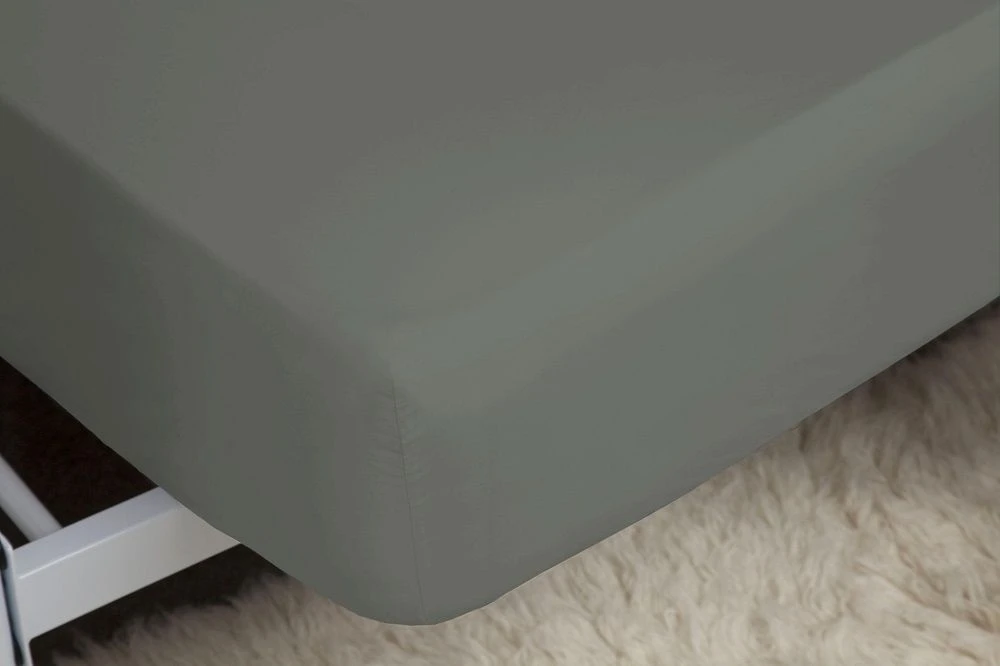 Belledorm 200 Count Fitted Sheet - Grey 1 Belledorm 200 Count Fitted Sheet - Grey