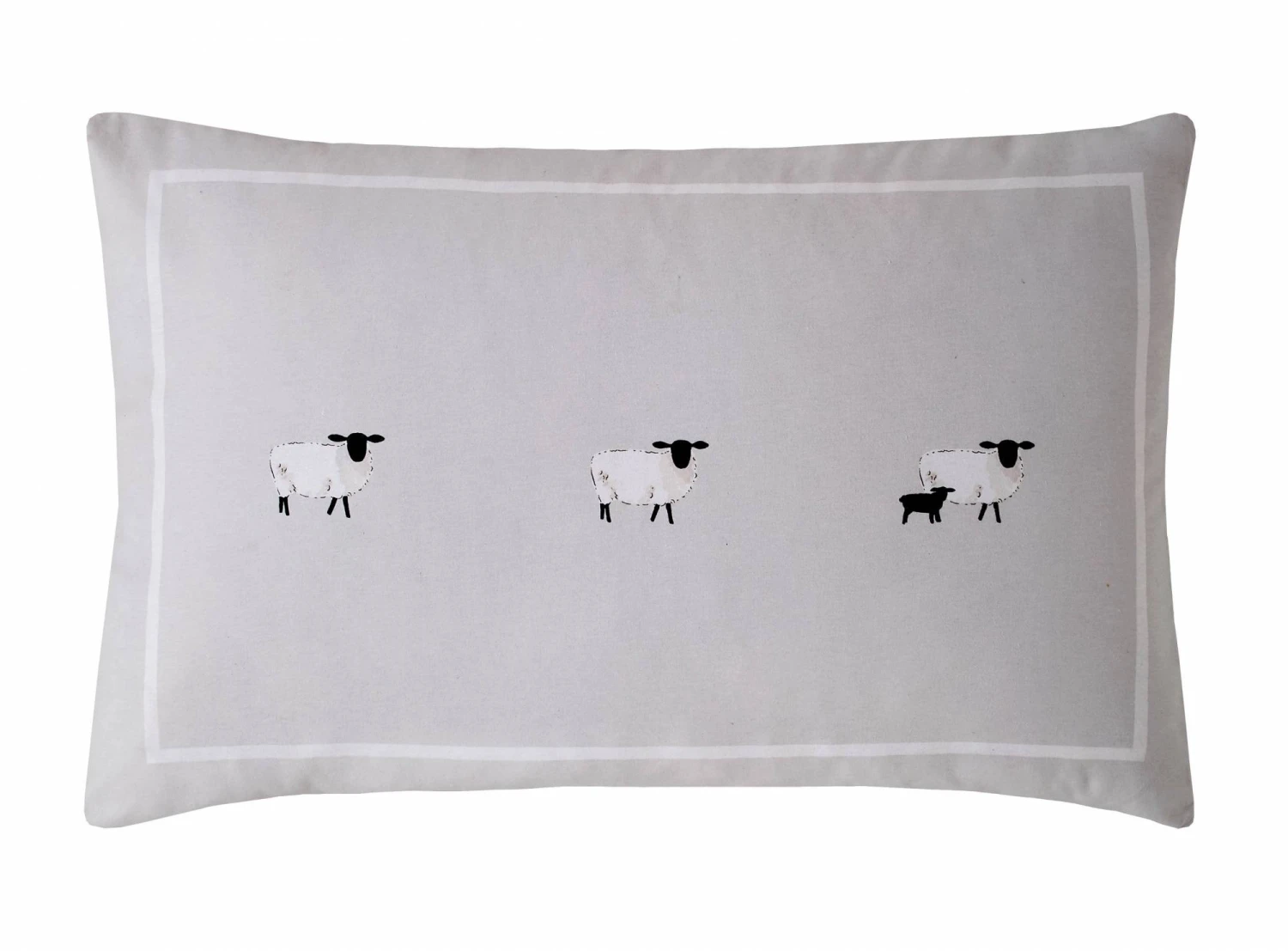 Sophie Allport Brushed Sheep Standard Pillowcase Pair Oatmeal 1 Sophie Allport Brushed Sheep Standard Pillowcase Pair Oatmeal