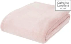Catherine Lansfield Raschel Velvet Touch Throw Blush