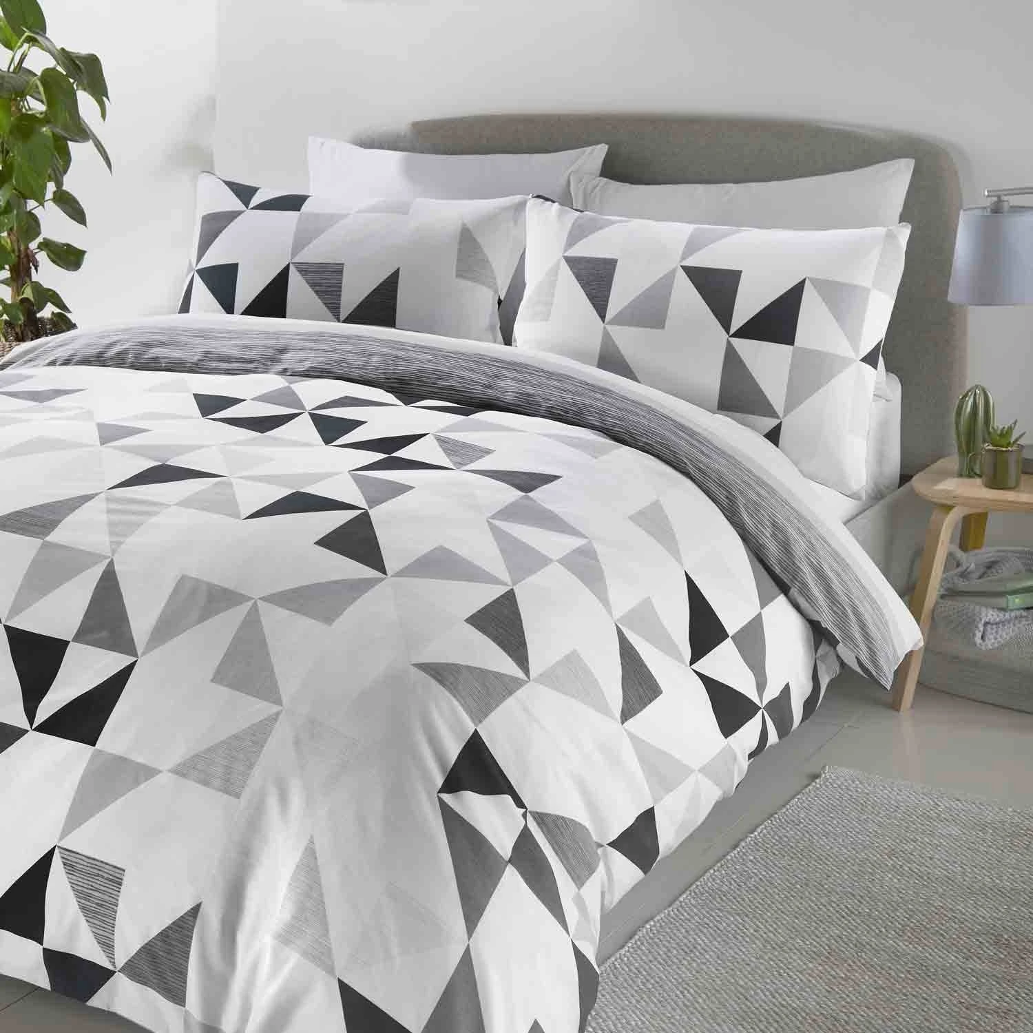 Fusion Hendra Duvet Cover Set Grey 1 Fusion Hendra Duvet Cover Set Grey