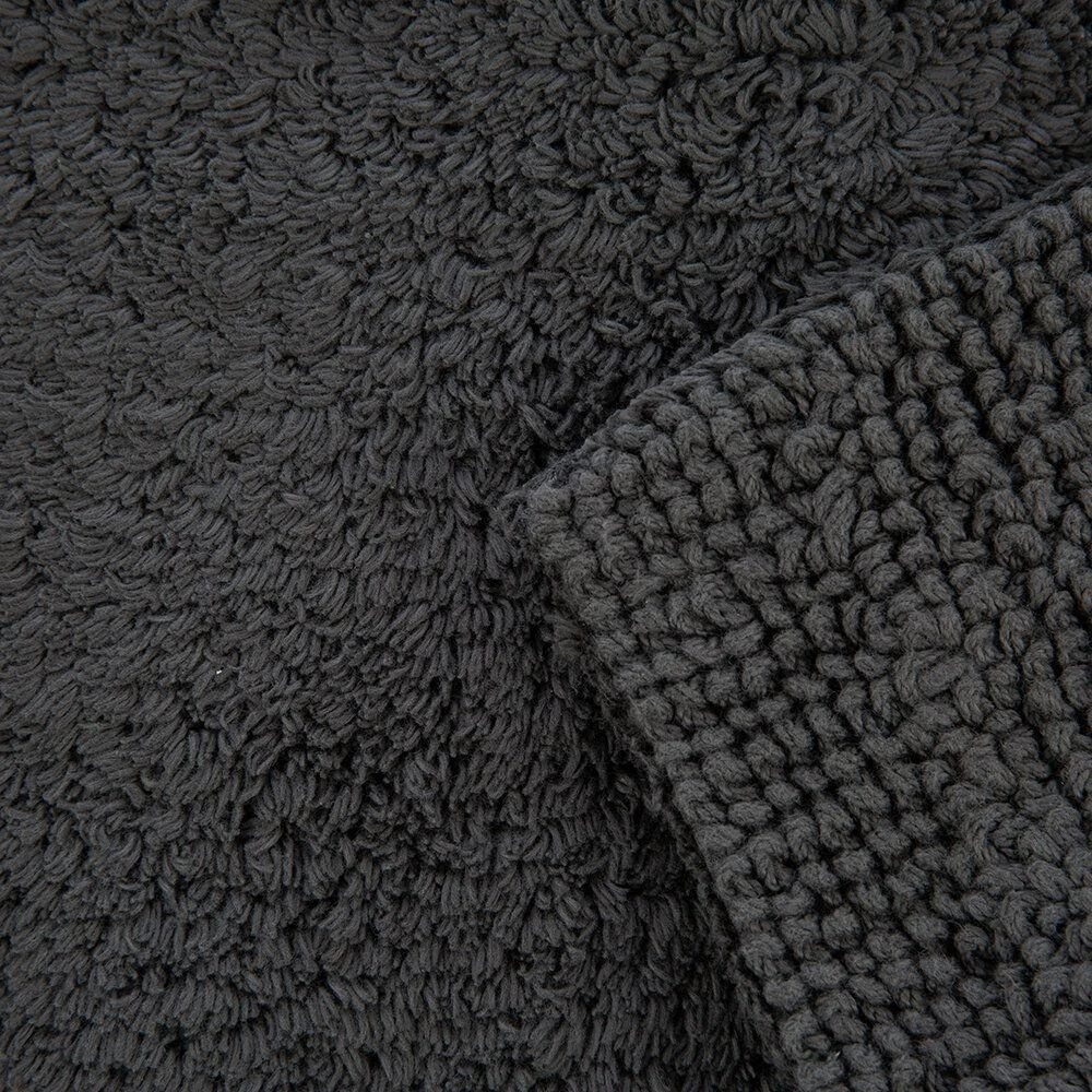 Christy Reversible Pedestal Mat - Graphite 3 Christy Reversible Pedestal Mat - Graphite - Image 3