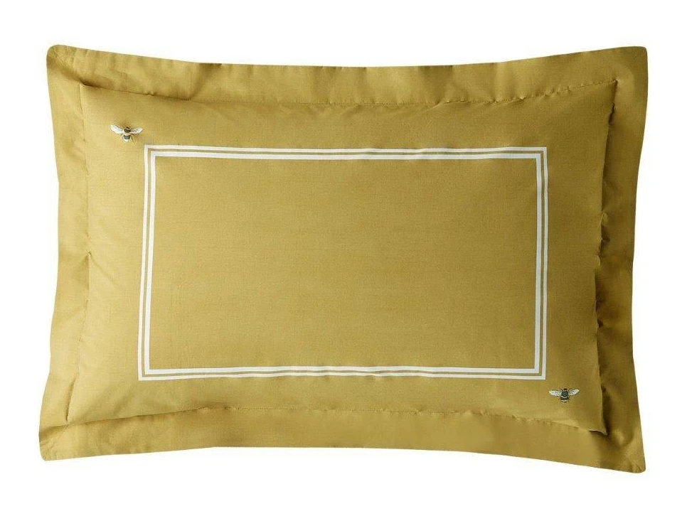 Sophie Allport Bees Mustard Oxford Pillowcase Pair 1 Sophie Allport Bees Mustard Oxford Pillowcase Pair