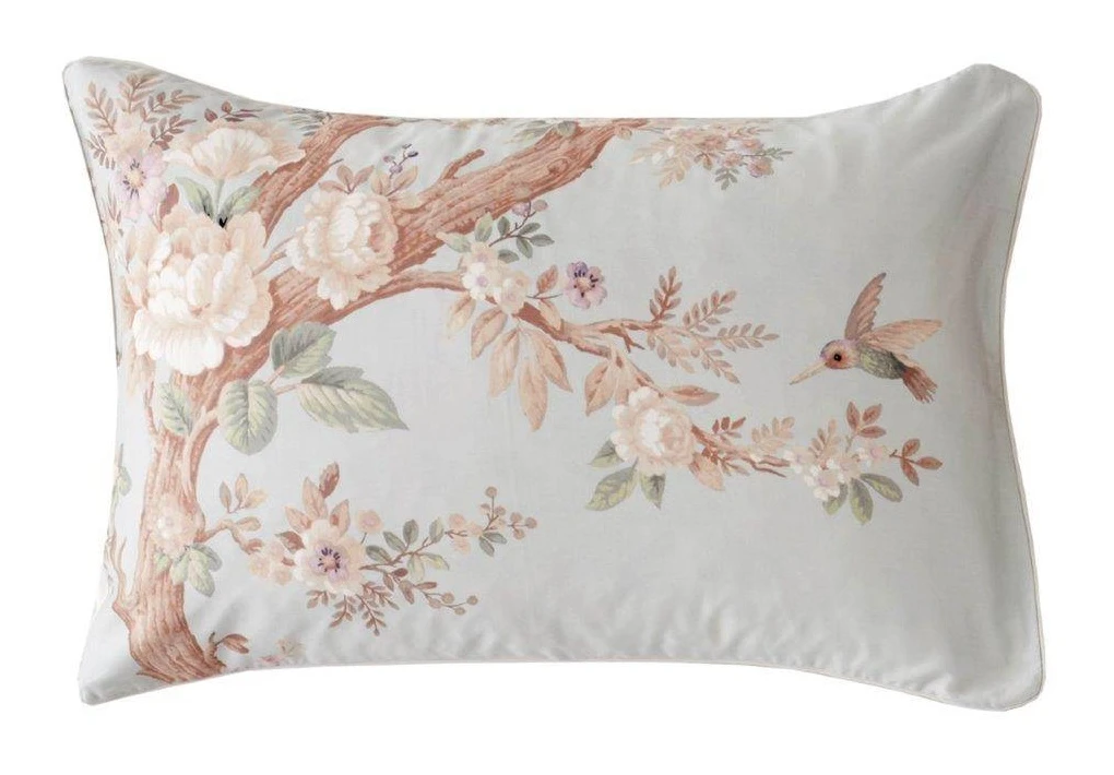 Laura Ashley Belvedere Duck Egg Pillowcase Pair 1 Laura Ashley Belvedere Duck Egg Pillowcase Pair