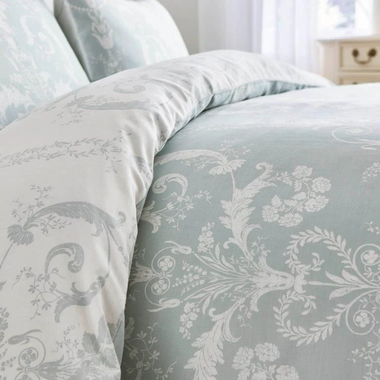 Laura Ashley Josette Duck Egg Duvet Set 2 Laura Ashley Josette Duck Egg Duvet Set - Image 2
