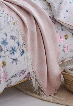 Laura Ashley Payton Dark Blush Throw -Bedding Series 44316 6121