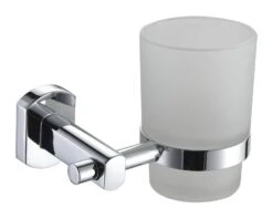 Showerdrape Admirality Glass Toothbrush Holder Chrome
