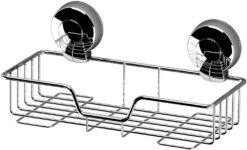 Showerdrape Suctionloc Rectangular Basket Chrome