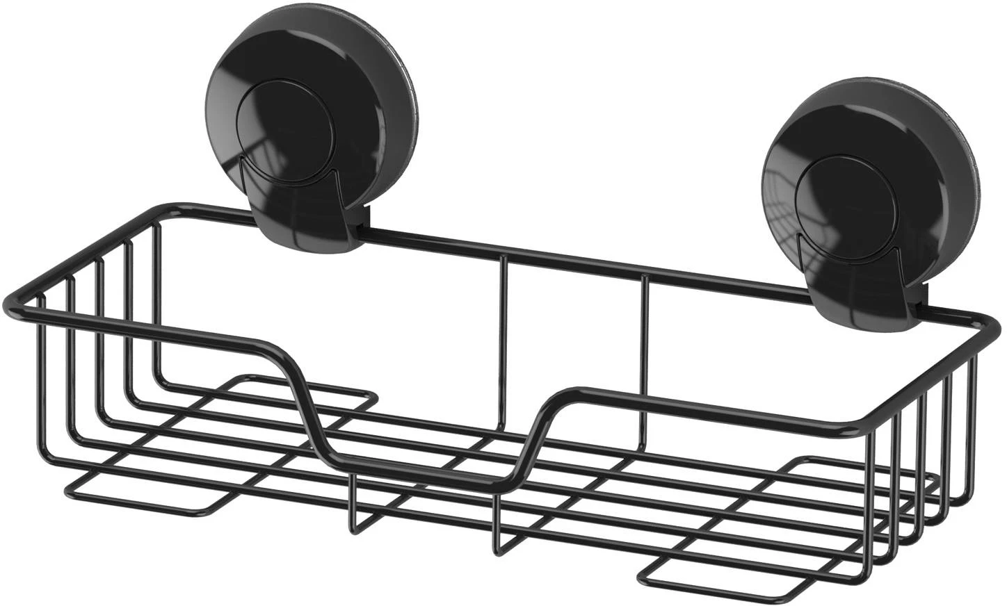 Showerdrape Suctionloc Rectangular Basket Black 1 Showerdrape Suctionloc Rectangular Basket Black