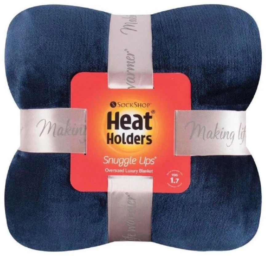 Heat Holder Fleece Blanket/Throw - Navy 2 Heat Holder Fleece Blanket/Throw - Navy - Image 2