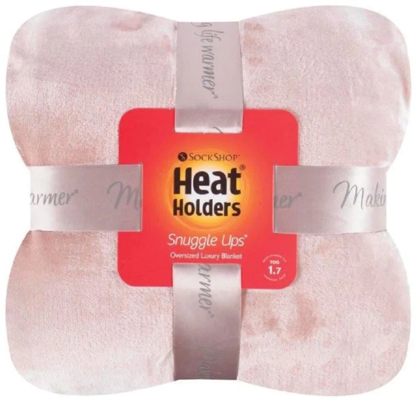 Heat Holder Fleece Blanket/Throw - Dusky Pink 2 Heat Holder Fleece Blanket/Throw - Dusky Pink - Image 2