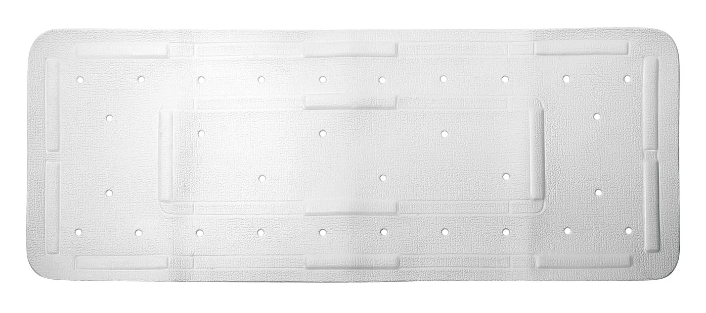 Showerdrape Comfy Cushioned Ex Long Bath Mat White 1 Showerdrape Comfy Cushioned Ex Long Bath Mat White