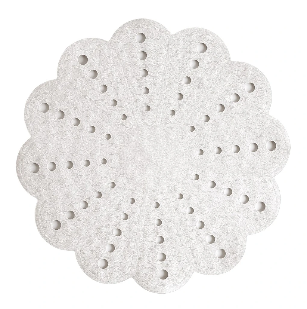 Showerdrape Petal Shower Mat White 1 Showerdrape Petal Shower Mat White