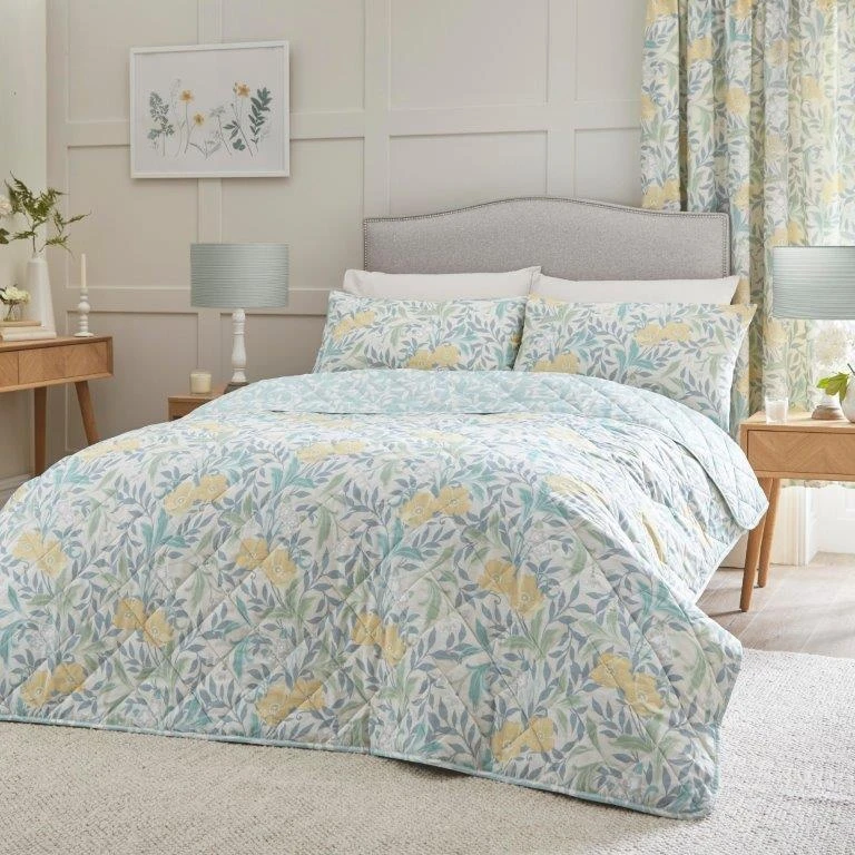 Dreams & Drapes Sandringham Duck Egg Bedspread 1 Dreams & Drapes Sandringham Duck Egg Bedspread