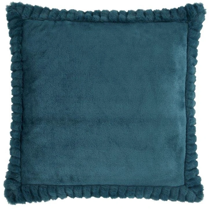 Catherine Lansfield Velvet & Fur Cushion Teal 1 Catherine Lansfield Velvet & Fur Cushion Teal