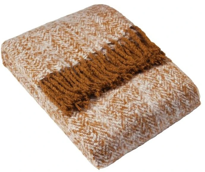 Riva Weaver Herringbone Gold Throw 1 Riva Weaver Herringbone Gold Throw