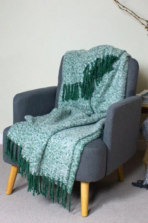 Riva Weaver Green Throw 2 Riva Weaver Green Throw - Image 2