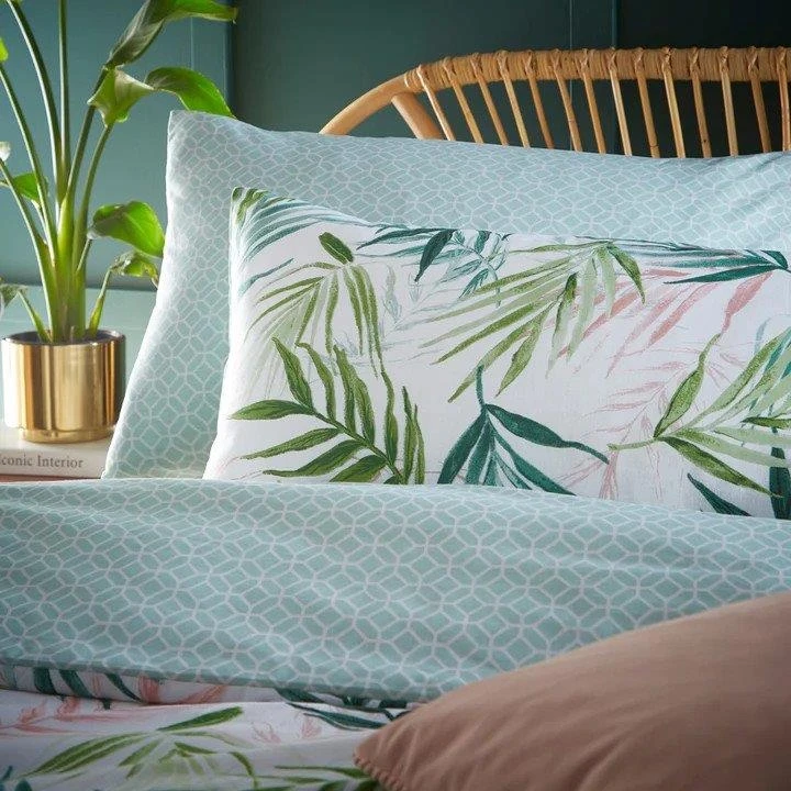 Furn Bali Palm Botanical Duvet Cover Set Green 1 Furn Bali Palm Botanical Duvet Cover Set Green
